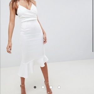 ASOS DESIGN scuba cami pephem midi dress